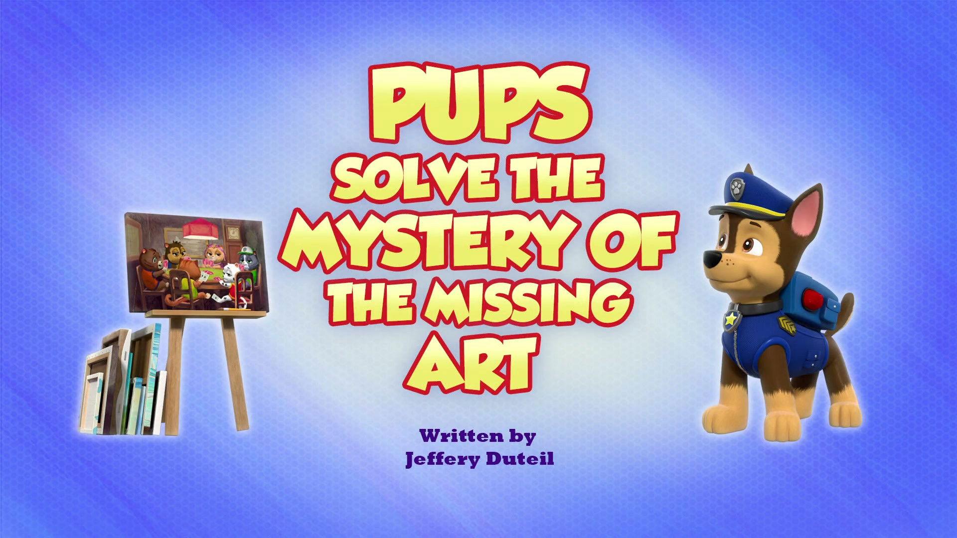 Still from Pups Solve the Mystery of the Missing Art