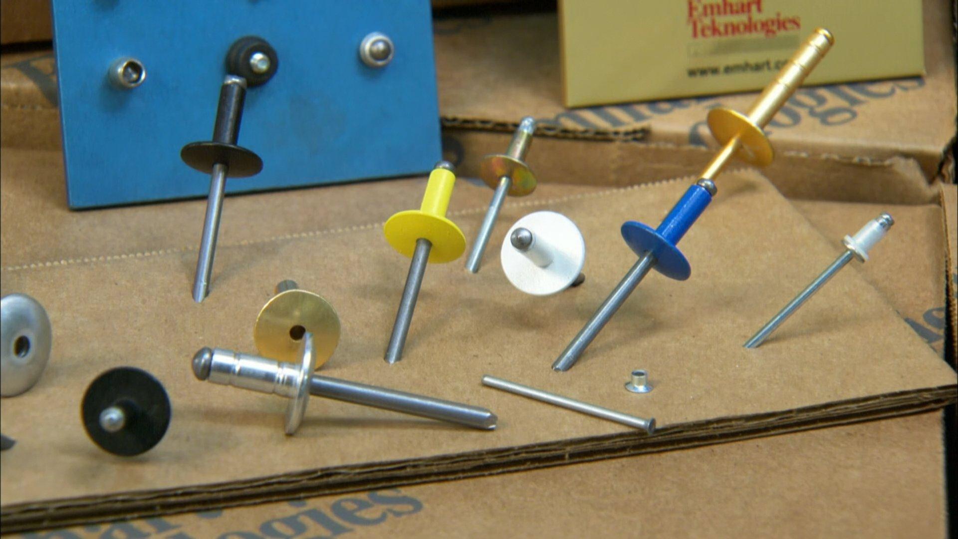 Still from Customized Knee Replacements, Leaf Springs, Lavender Essential Oil, Rivets and Rivet Tools
