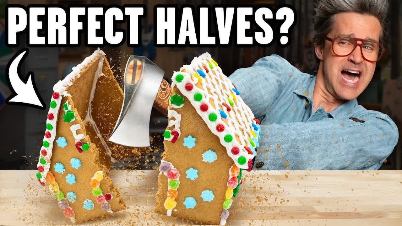 Still from Trying To Cut Things Perfectly In Half