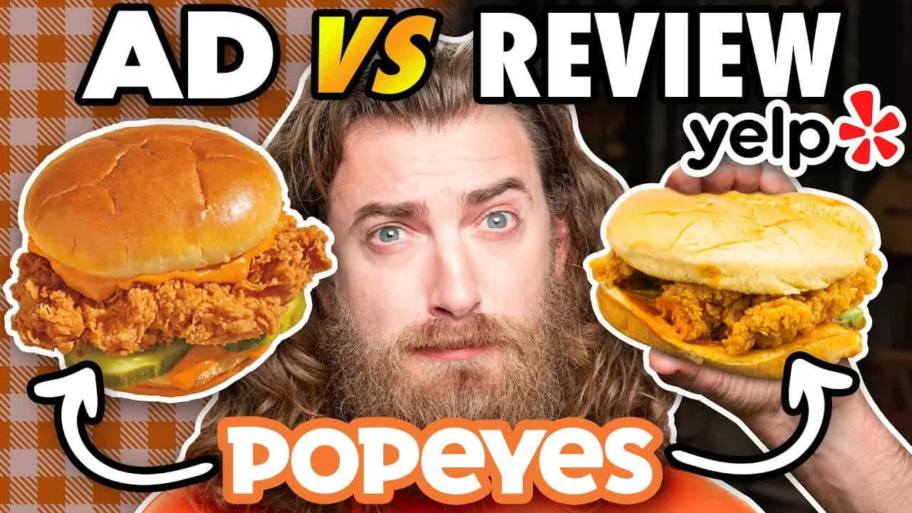 Still from Restaurant Ad vs. Yelp Review Taste Test