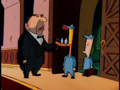 Still from Duckman and Cornfed in 'Haunted Society Plumbers'