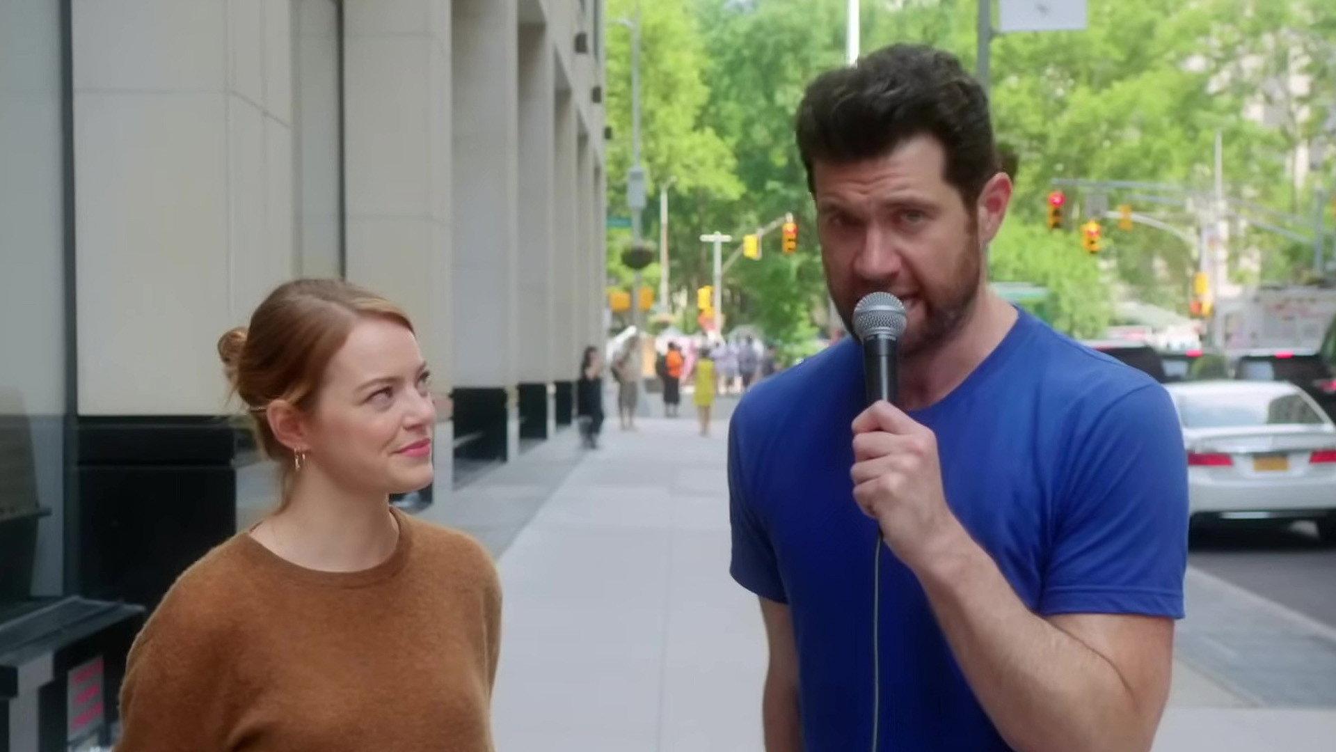 Still from Billy on the Street with EMMA STONE!!!