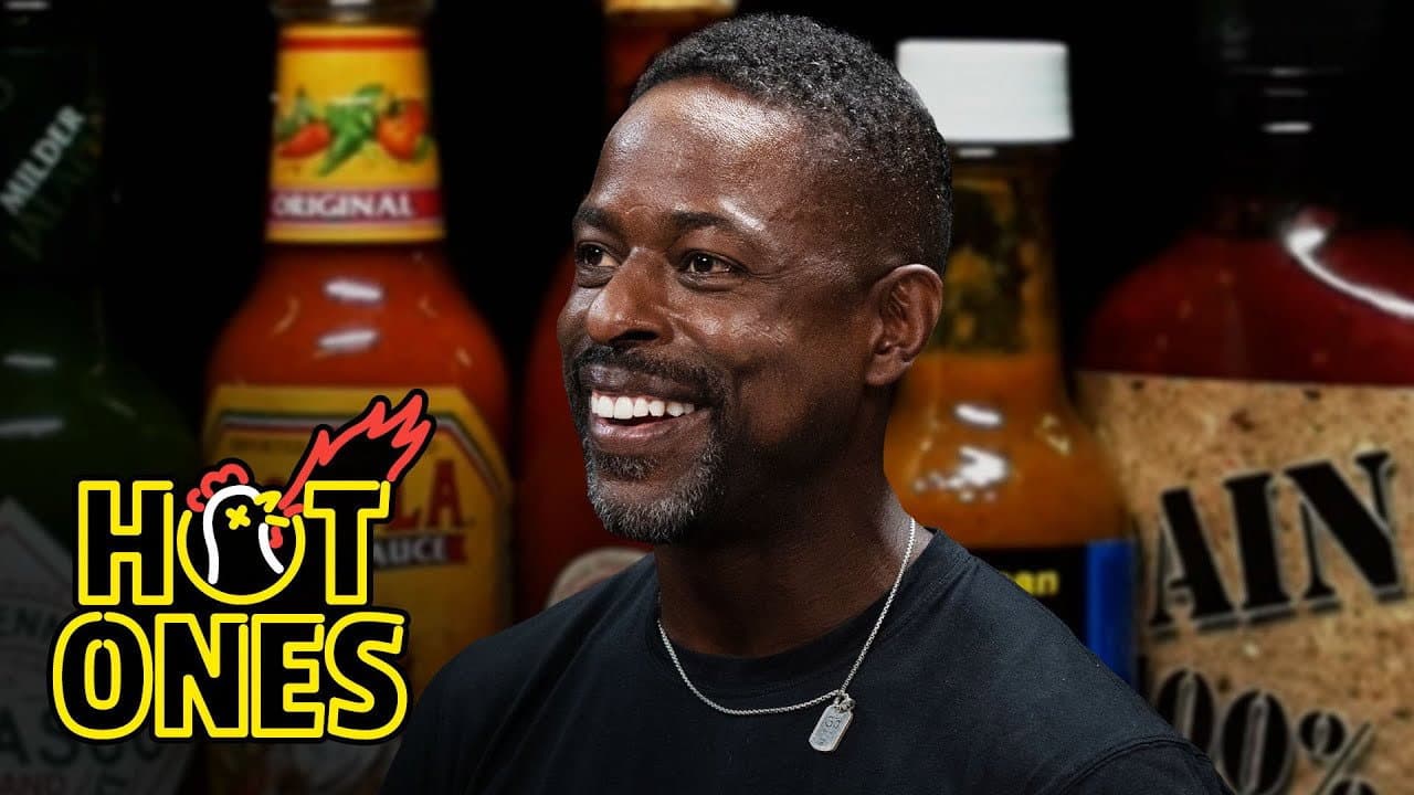 Still from Sterling K. Brown Performs Shakespeare While Eating Spicy Wings