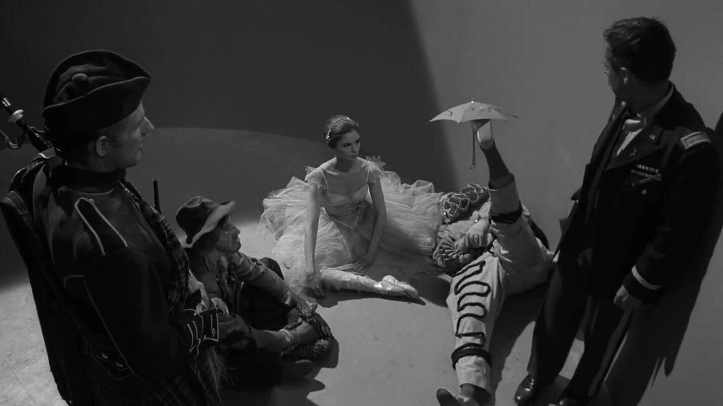 Still from Five Characters in Search of an Exit