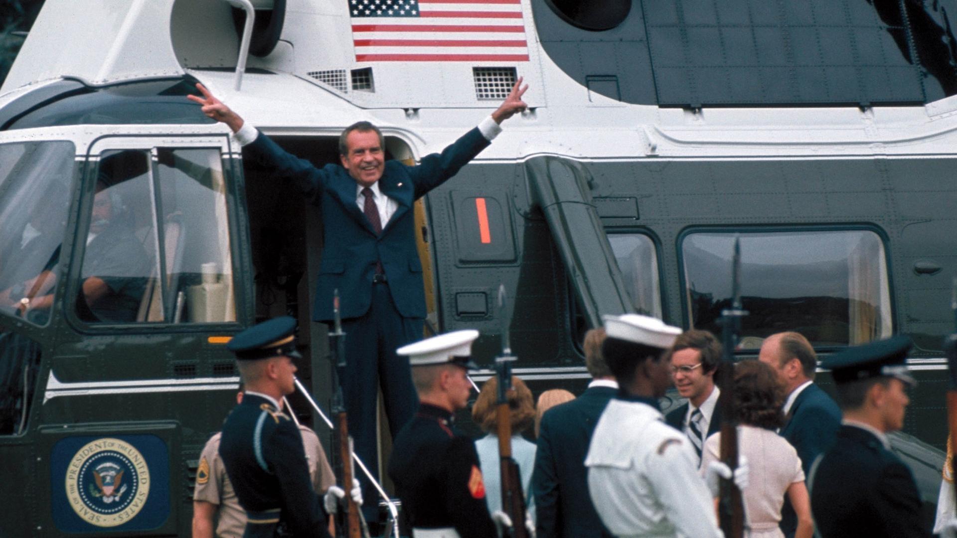 Still from The United States vs. Nixon