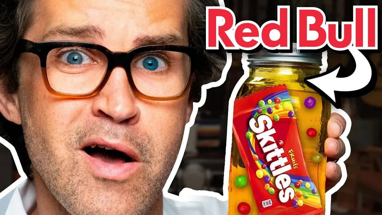 Still from Leaving Things In Red Bull For 3 Months (Experiment)
