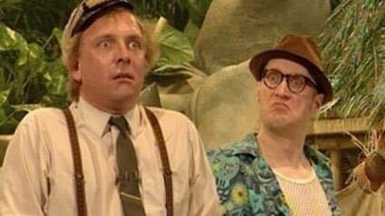 Still from Bottom Live 3: Hooligans' Island
