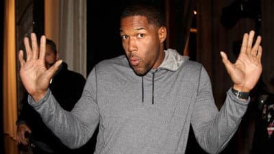 Still from Michael Strahan, Famke Janssen, Mark Normand