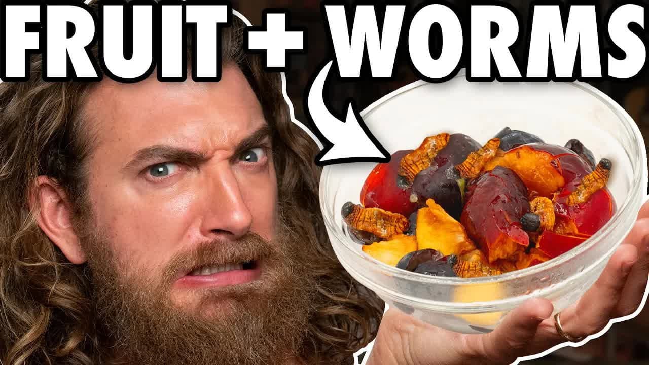 Still from We Try The Real Caveman Diet (Taste Test)
