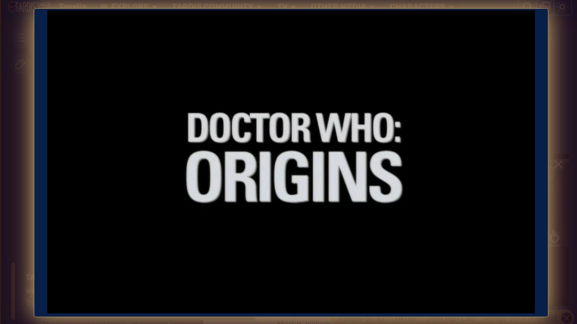 Still from Doctor Who: Origins