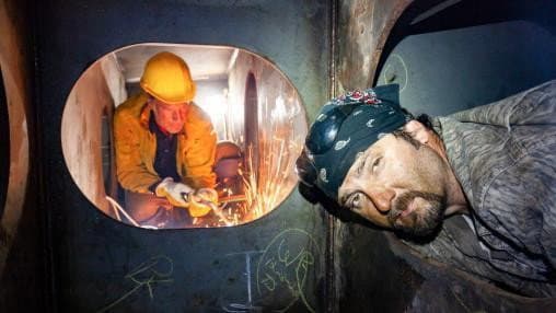 Still from Tugboat Fitter / Water Tower