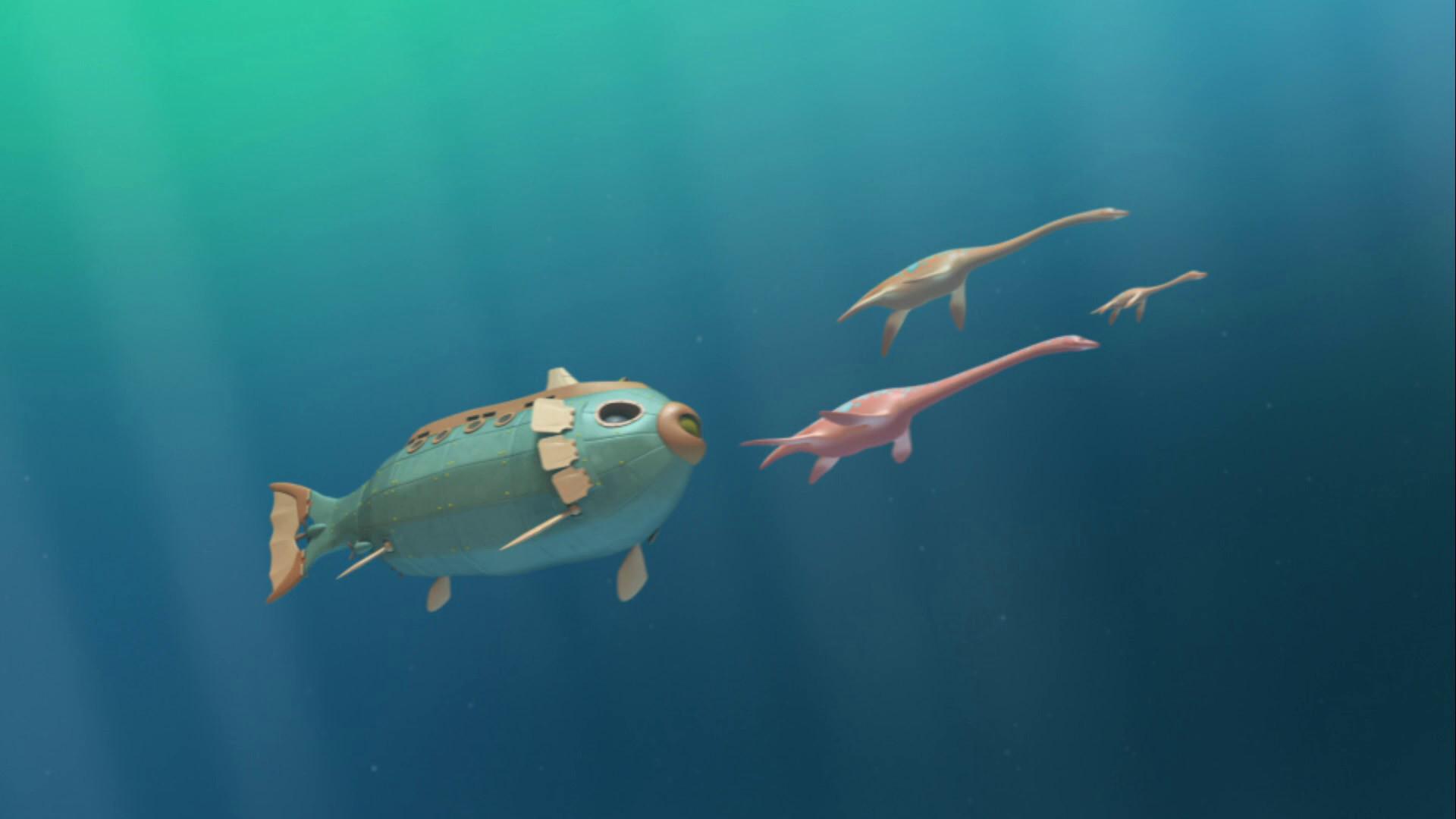 Still from Dinosaur Train Submarine: Otto Ophthalmosaurus