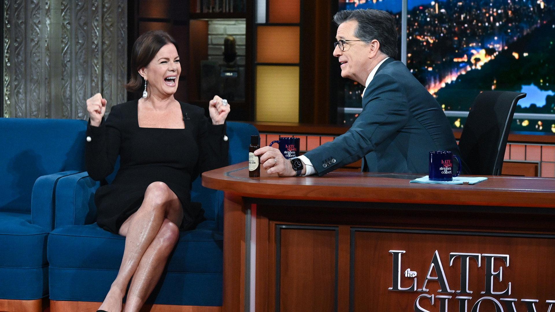 Still from George Stephanopoulos, Marcia Gay Harden