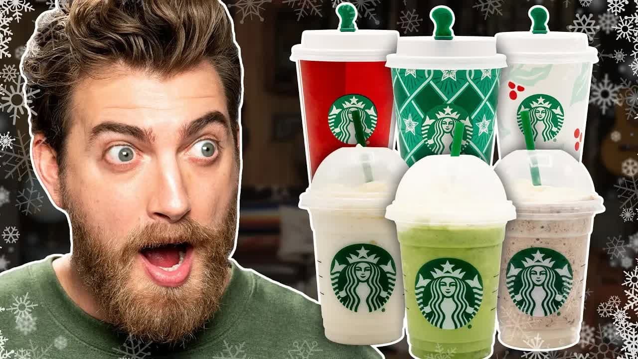Still from Starbucks Year-Round Holiday Drinks Taste Test