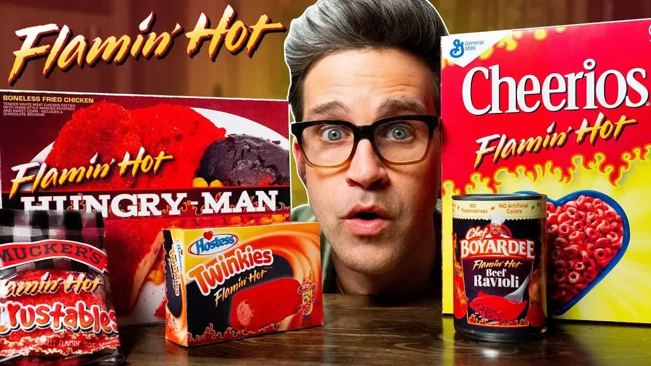 Still from What's The Best Flamin' Hot Snack? Taste Test