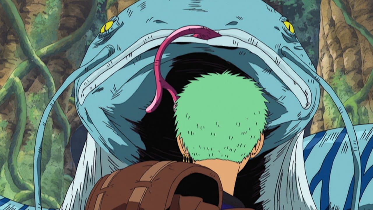 Still from A Giant Snake Bares Its Fangs! The Survival Game Begins!