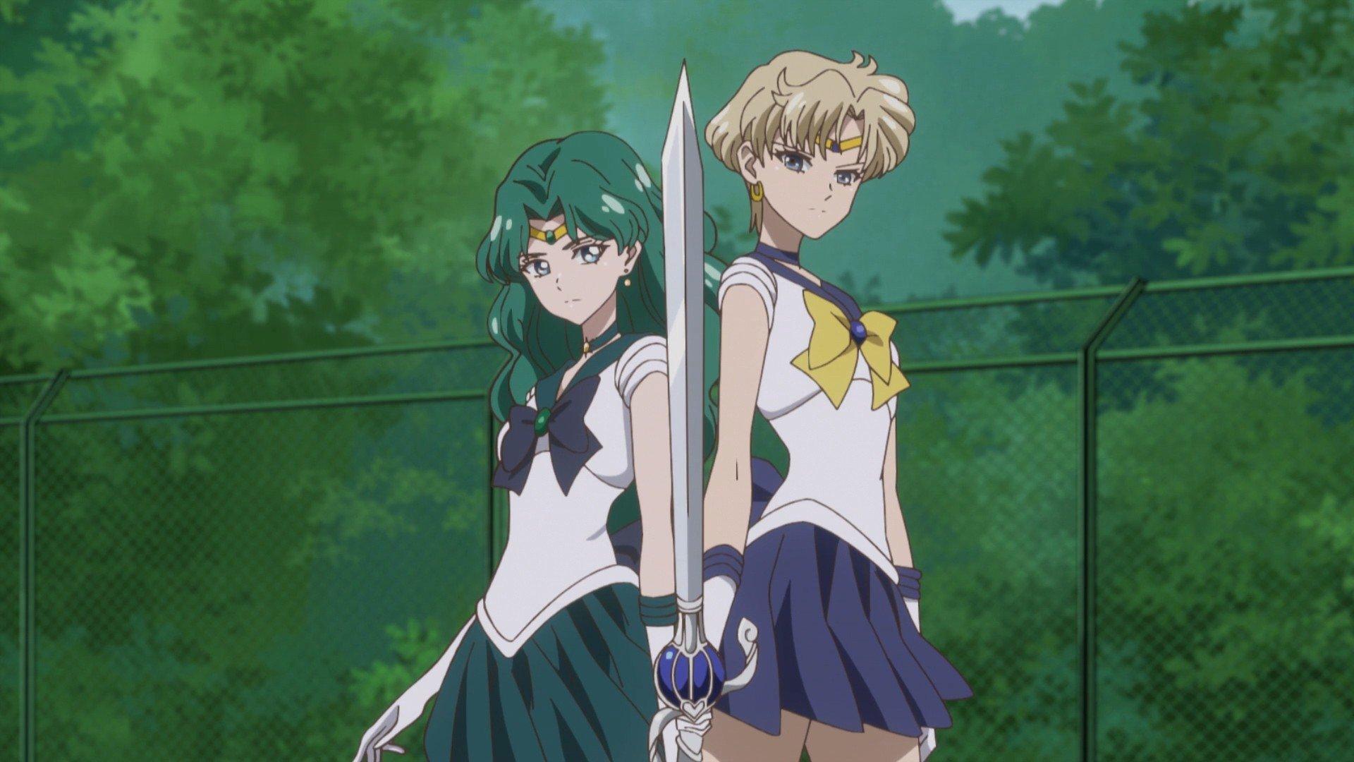 Still from Act 30. Infinity 4 - Haruka Tenoh, Michiru Kaioh ~Sailor Uranus, Sailor Neptune~