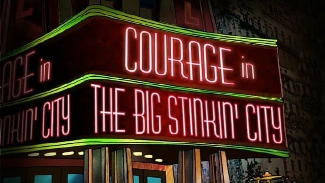Still from Courage in the Big Stinkin' City