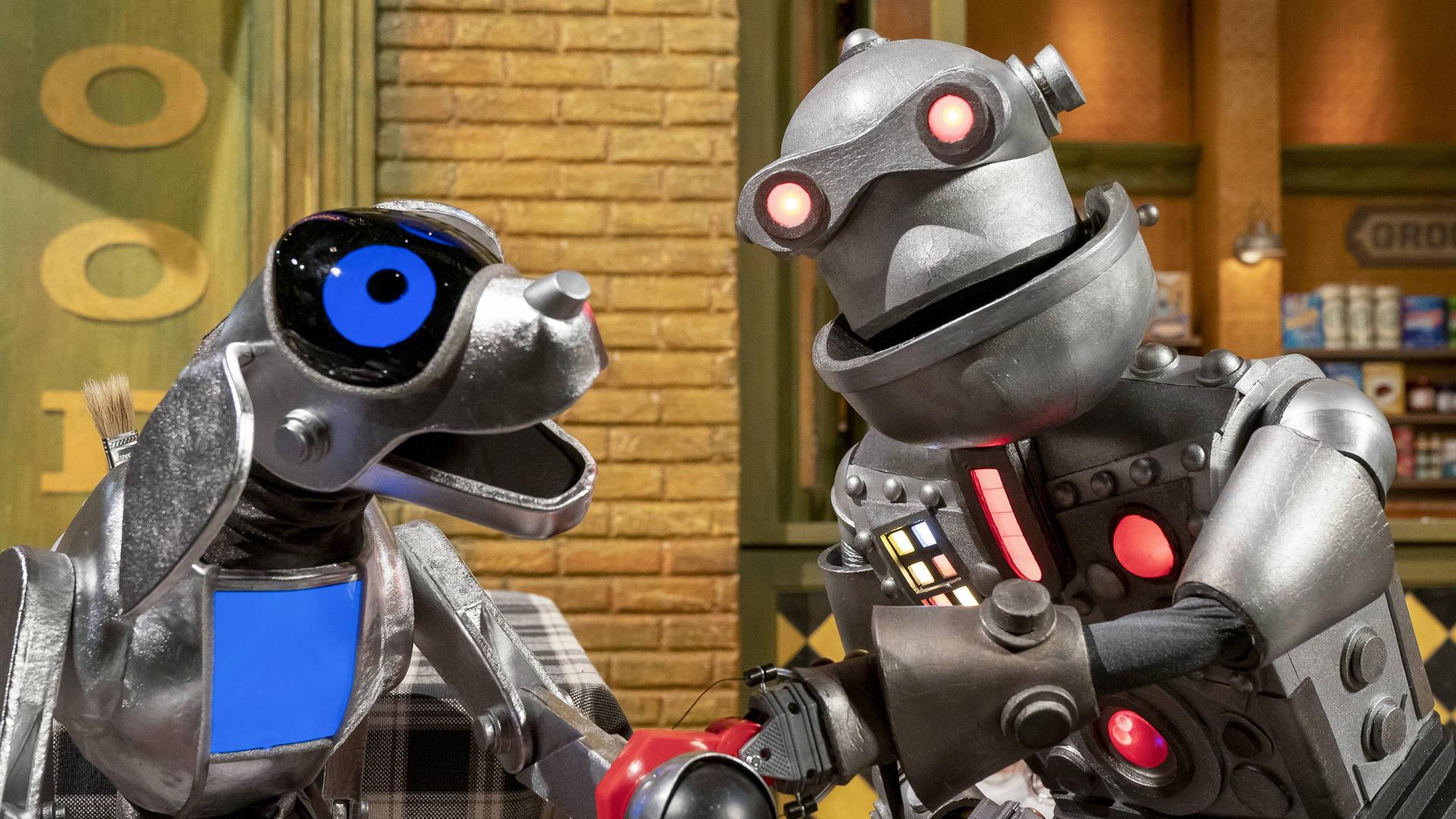 Still from Elmo Builds a Robot Dog