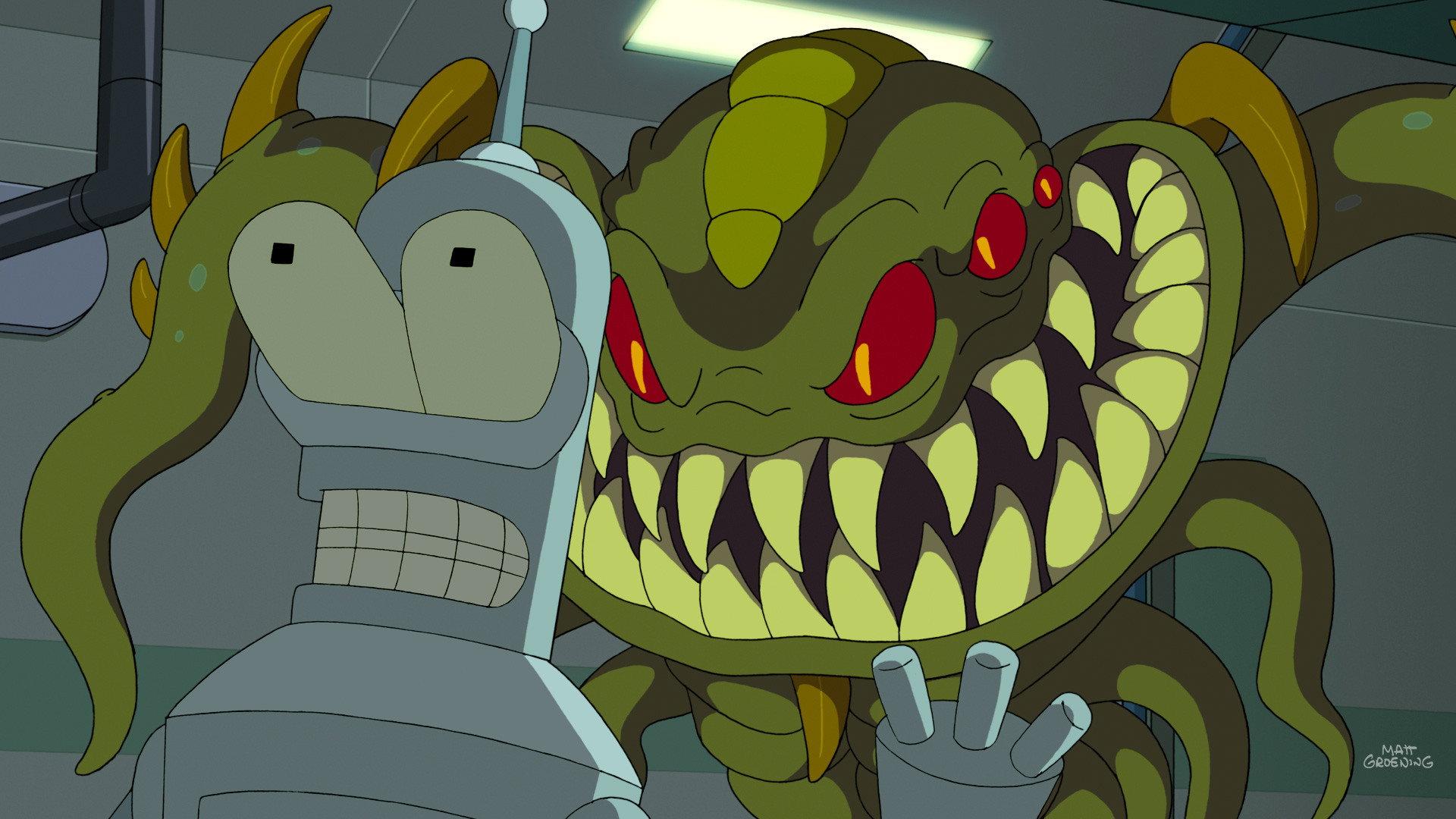 Still from Murder on the Planet Express