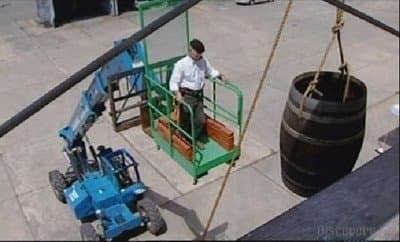 Still from Barrel of Bricks