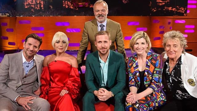 Still from Bradley Cooper, Lady Gaga, Jodie Whittaker, Ryan Gosling, Rod Stewart