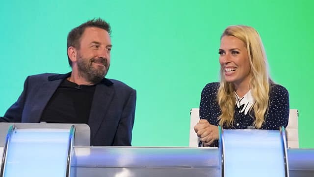 Still from Steve Davis, Craig Parkinson, Sara Pascoe and Claudia Winkleman