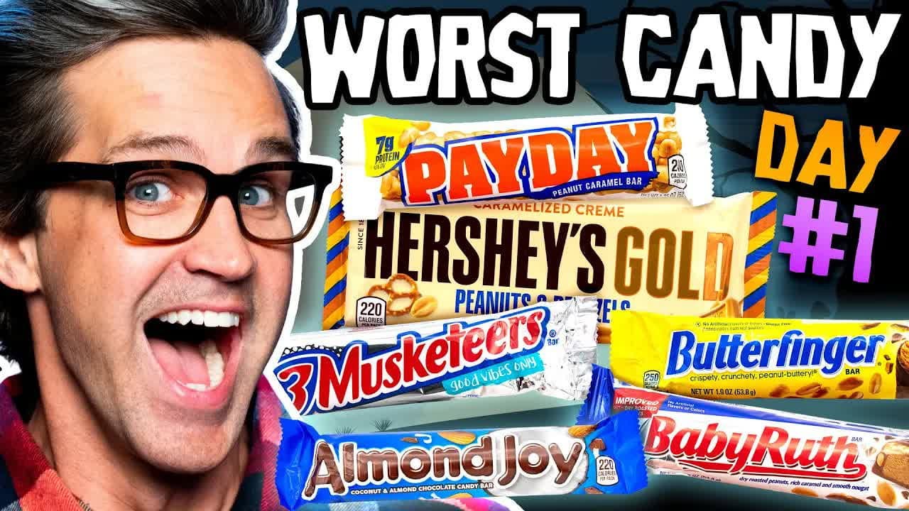 Still from Worst Halloween Candy Bar Taste Test (Day 1)