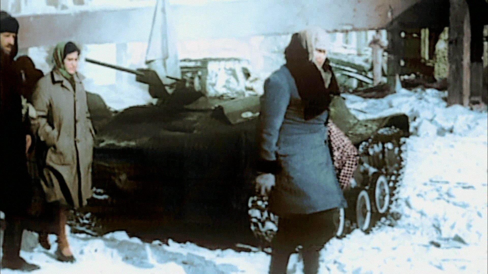 Still from The Soviet Steamroller
