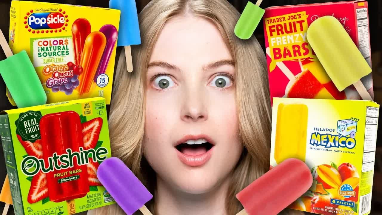 Still from Frozen Fruit Popsicles Taste Test