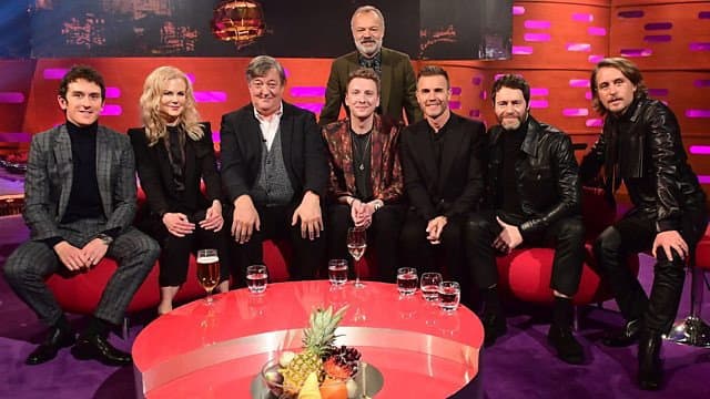 Still from Nicole Kidman, Stephen Fry, Joe Lycett, Geraint Thomas, Take That