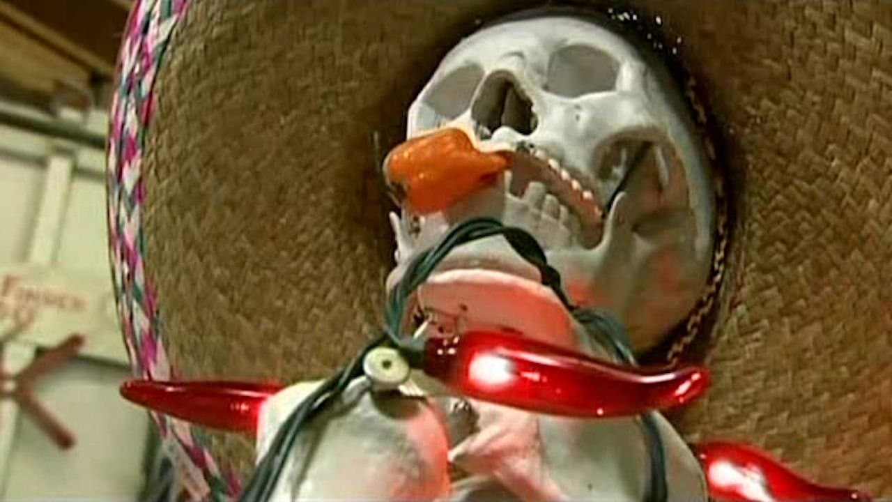 Still from Shooting Fish in a Barrel
