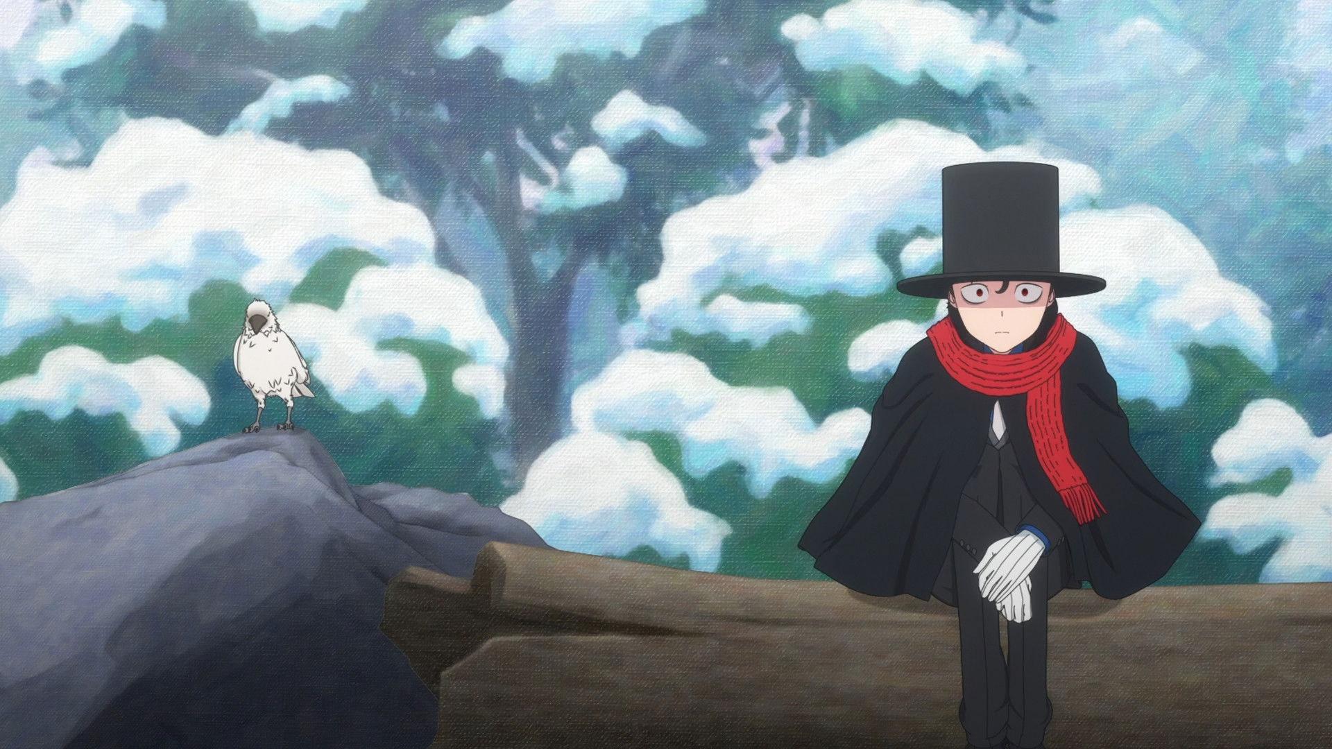 Still from The Duke, a Crow, and Ice Skating