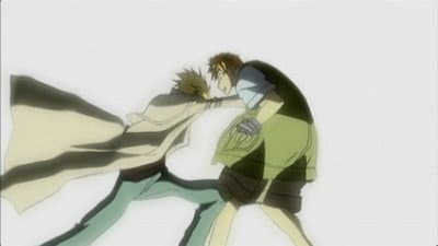 Still from Storm the Beltline! Ginji vs. Masaki