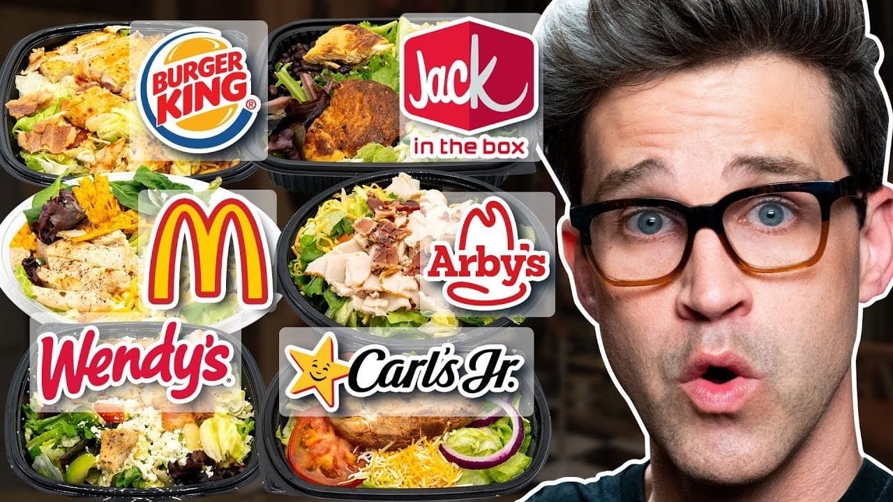 Still from Who Makes The Best Fast Food Salad? Taste Test