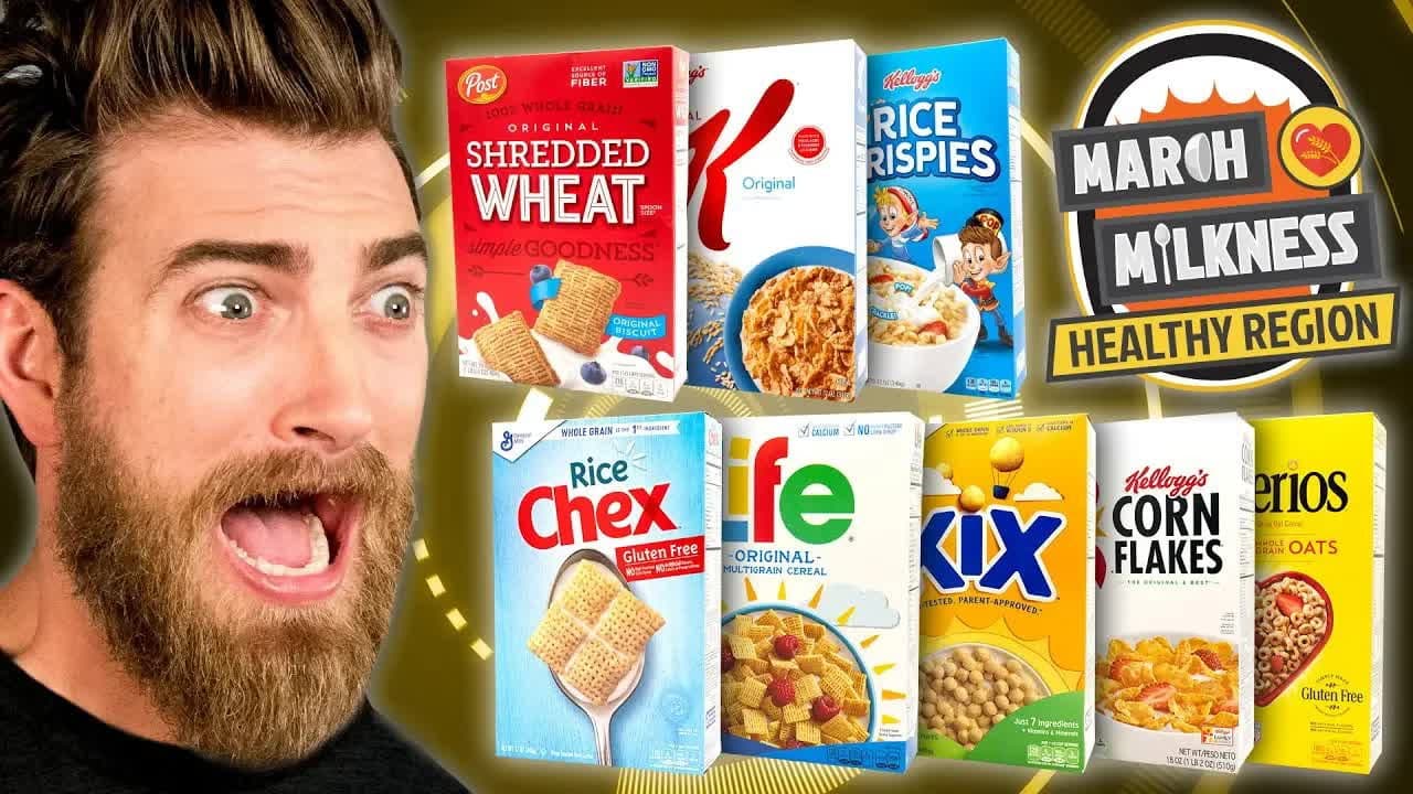 Still from March Milkness Taste Test: Healthy Cereals