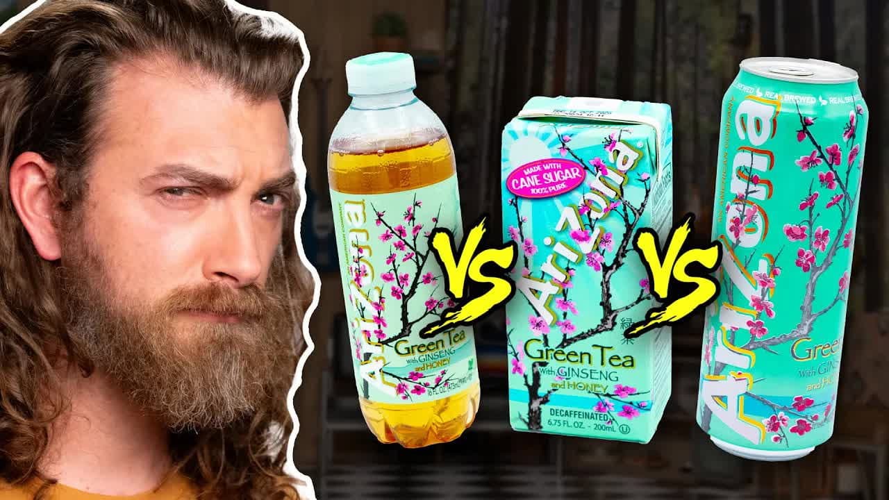 Still from Bottle vs Box vs Can Taste Test