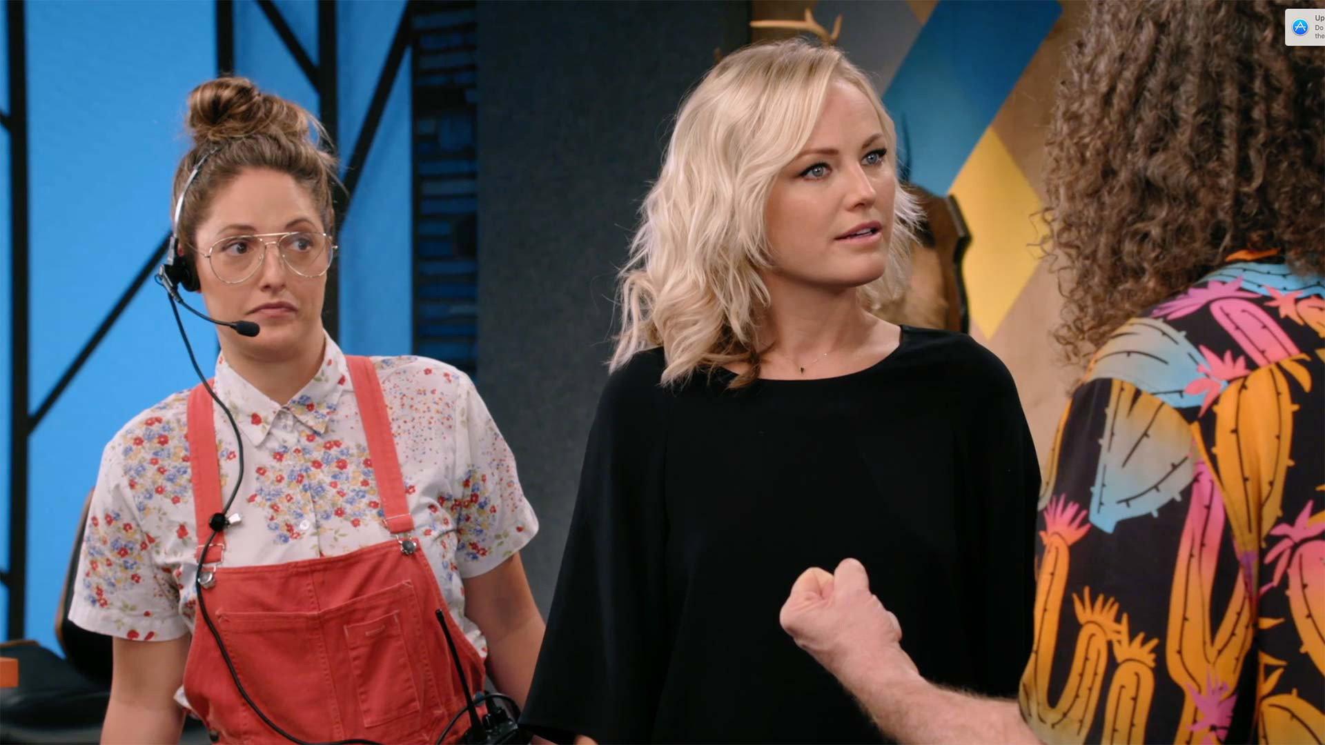 Still from Malin Akerman Wears a Black Blouse and Cropped Jeans