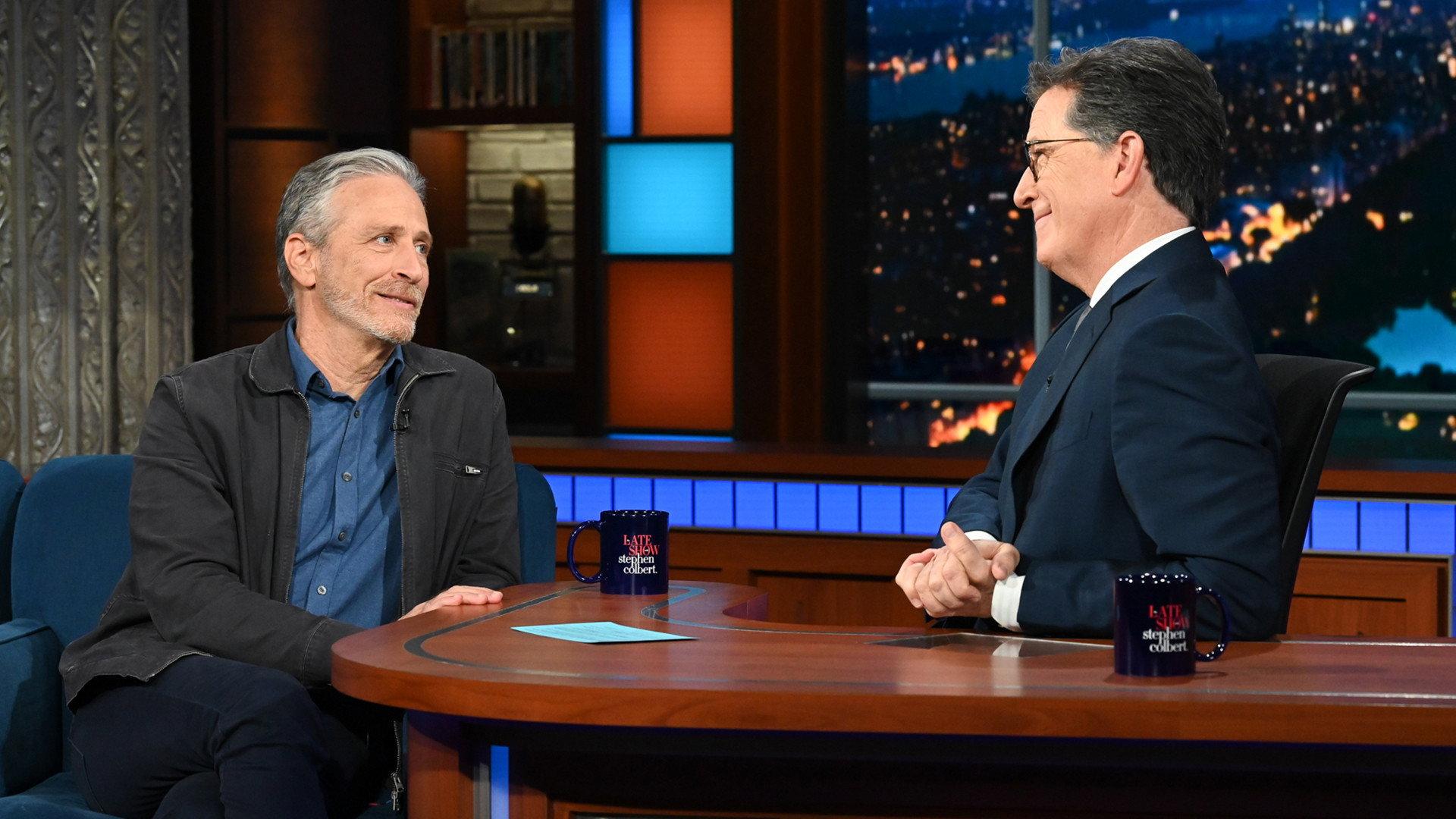 Still from Jon Stewart, LCD Soundsystem