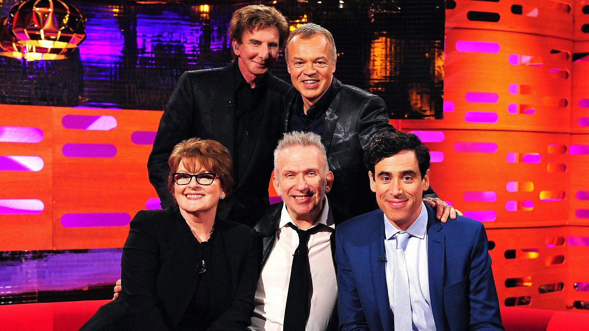 Still from Brenda Blethyn, Stephen Mangan, Jean Paul Gaultier, Barry Manilow