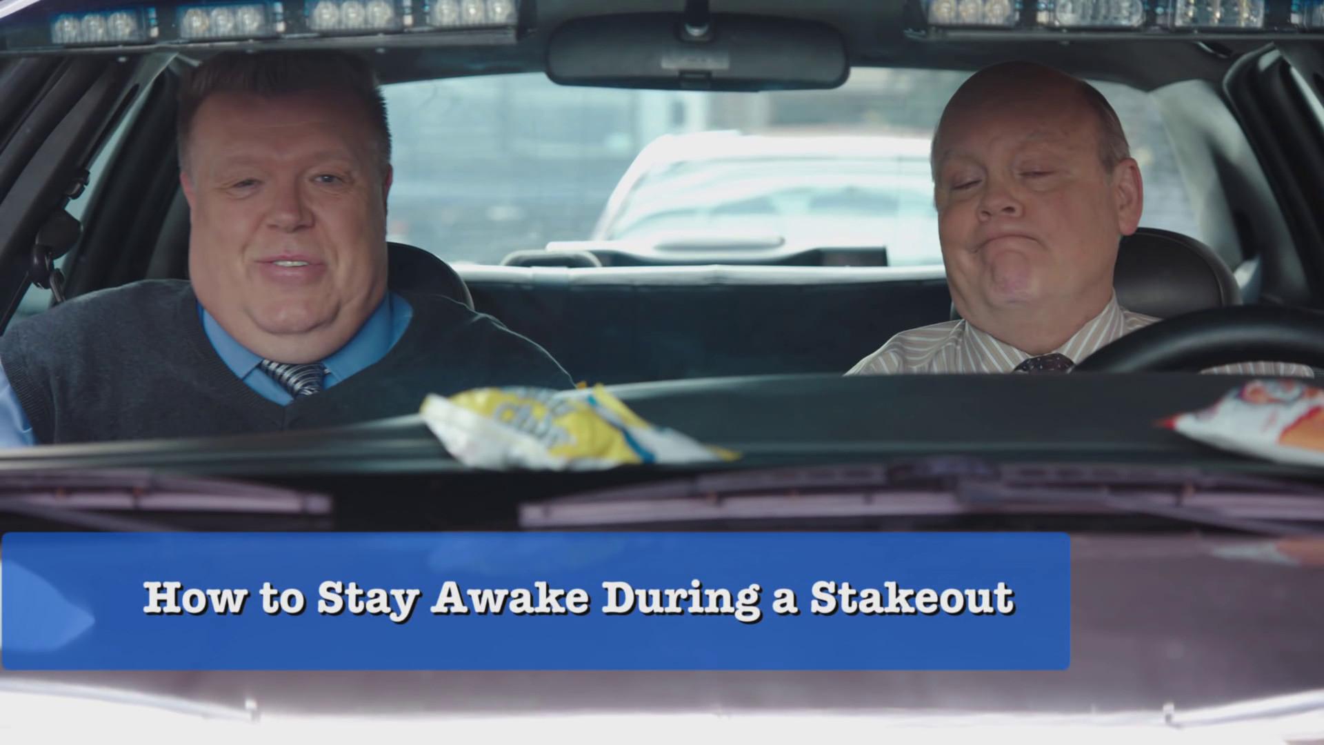 Still from Detective Skills with Hitchcock and Scully: How to Stay Awake During a Stakeout