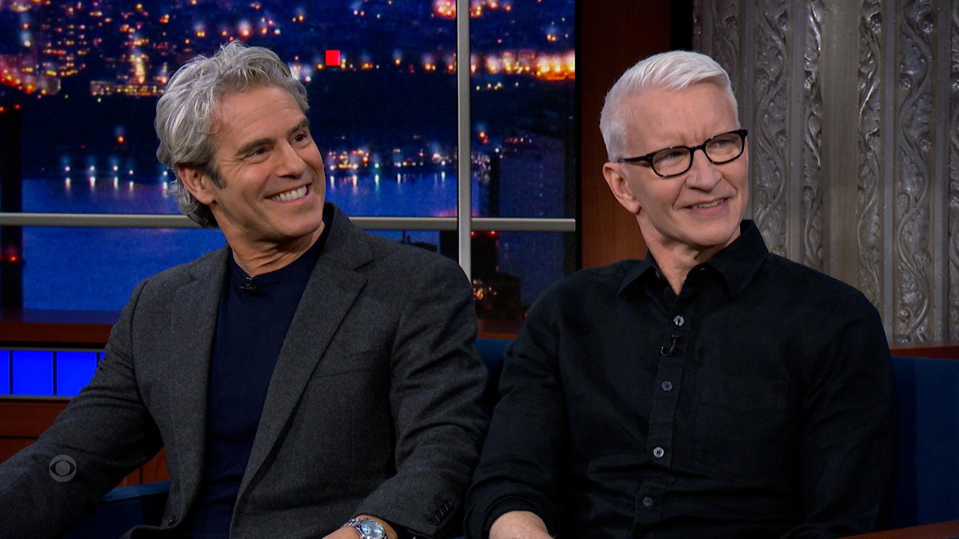 Still from Anderson Cooper, Andy Cohen, the Mountain Goats, Laura Benanti