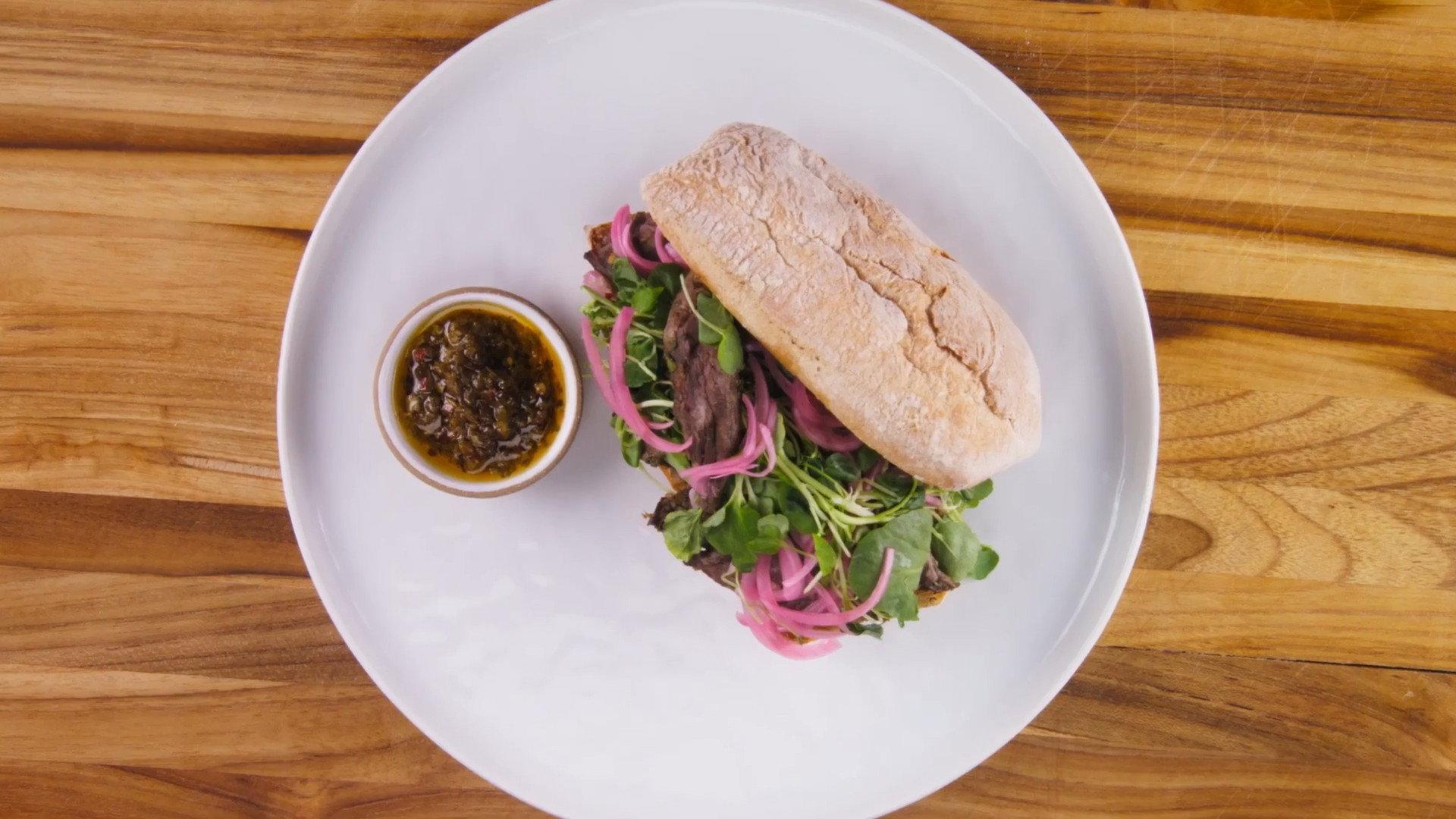 Still from Southlands Grilled Skirt Steak Sandwich - A Lord of the Rings Inspired Meal