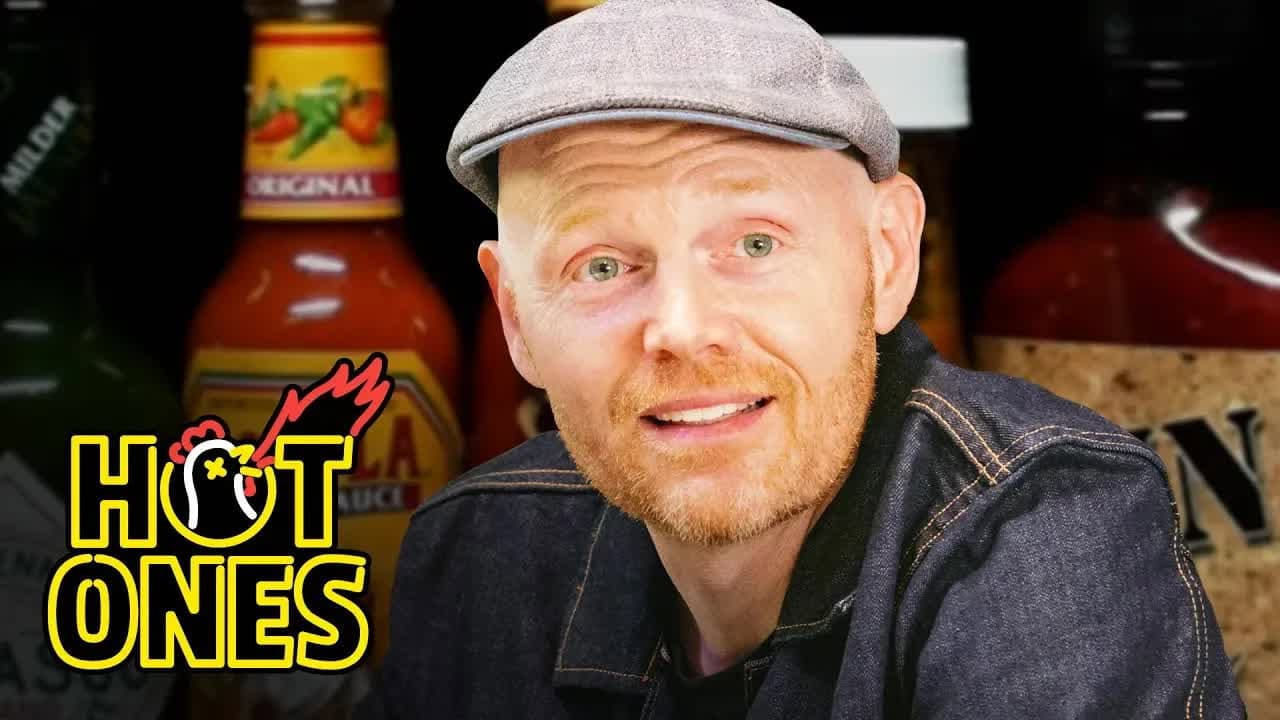 Still from Bill Burr Gets Red in the Face While Eating Spicy Wings