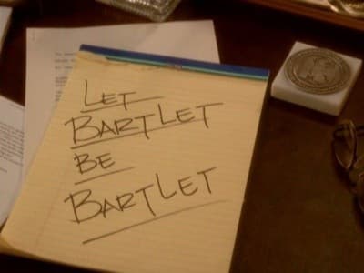 Still from Let Bartlet Be Bartlet