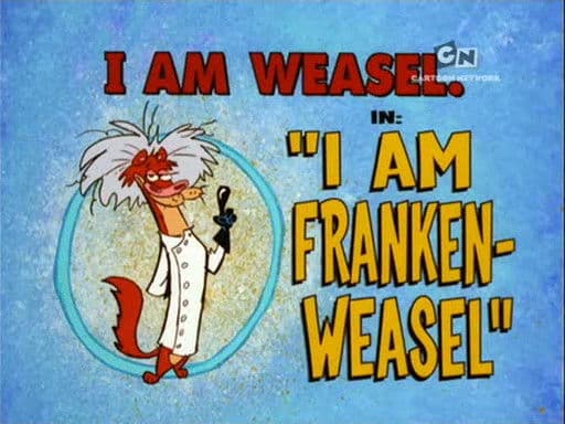 Still from I Am Franken-Weasel