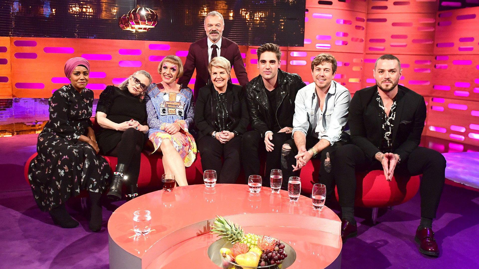 Still from Carrie Fisher, Grayson Perry, Sandi Toksvig, Nadiya Hussain