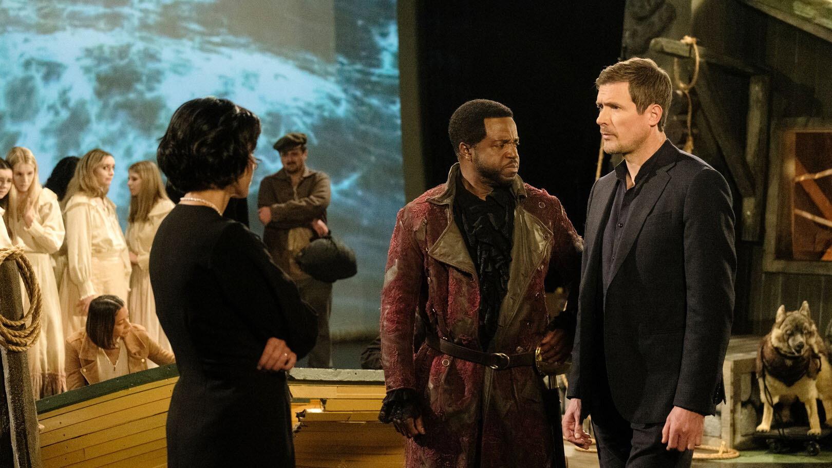 Still from Rexit, Stage Left