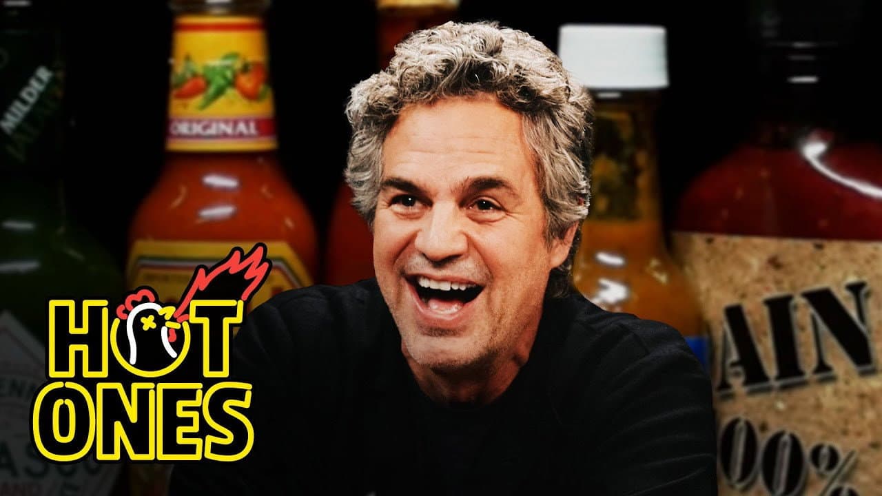 Still from Mark Ruffalo Suffers for His Art While Eating Spicy Wings