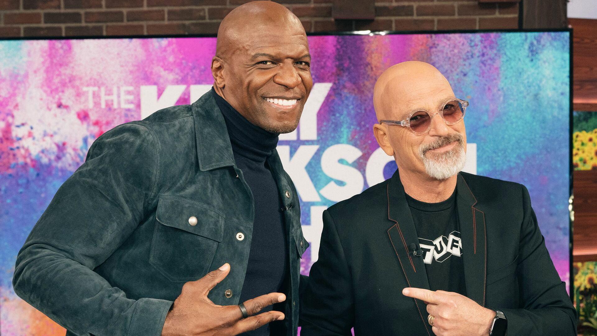 Still from Guest Host: Howie Mandel. Terry Crews, Jackie Shultz